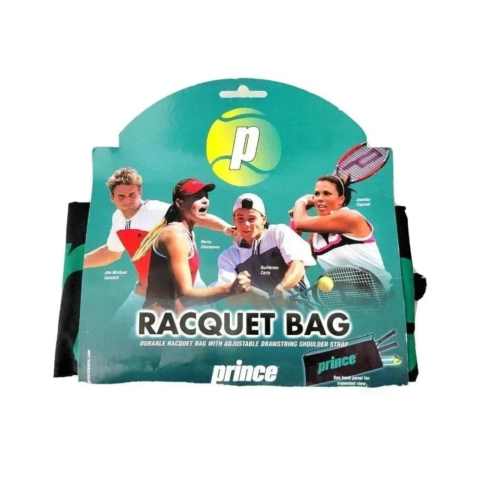 Prince Racquet Bag NWT 30.5" x 13.5" Double Racket Sling Pack Black Green